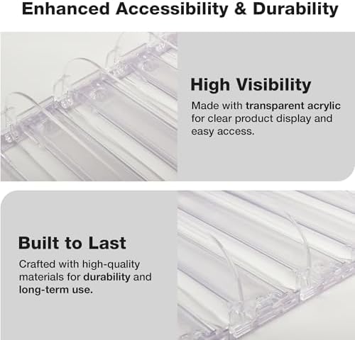 3-Pack 15-inch Light Spring-Loaded Shelf Pushers (1-6 oz)