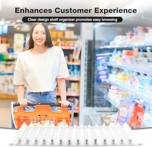 NEXTLEVEL FIT 15-Pack 3FT, 3N Spring-Loaded Shelf Pushers for 15IN Gondola Shelves – Weight Capacity Up to 1–6 oz Products | B0DYCXFFJ1