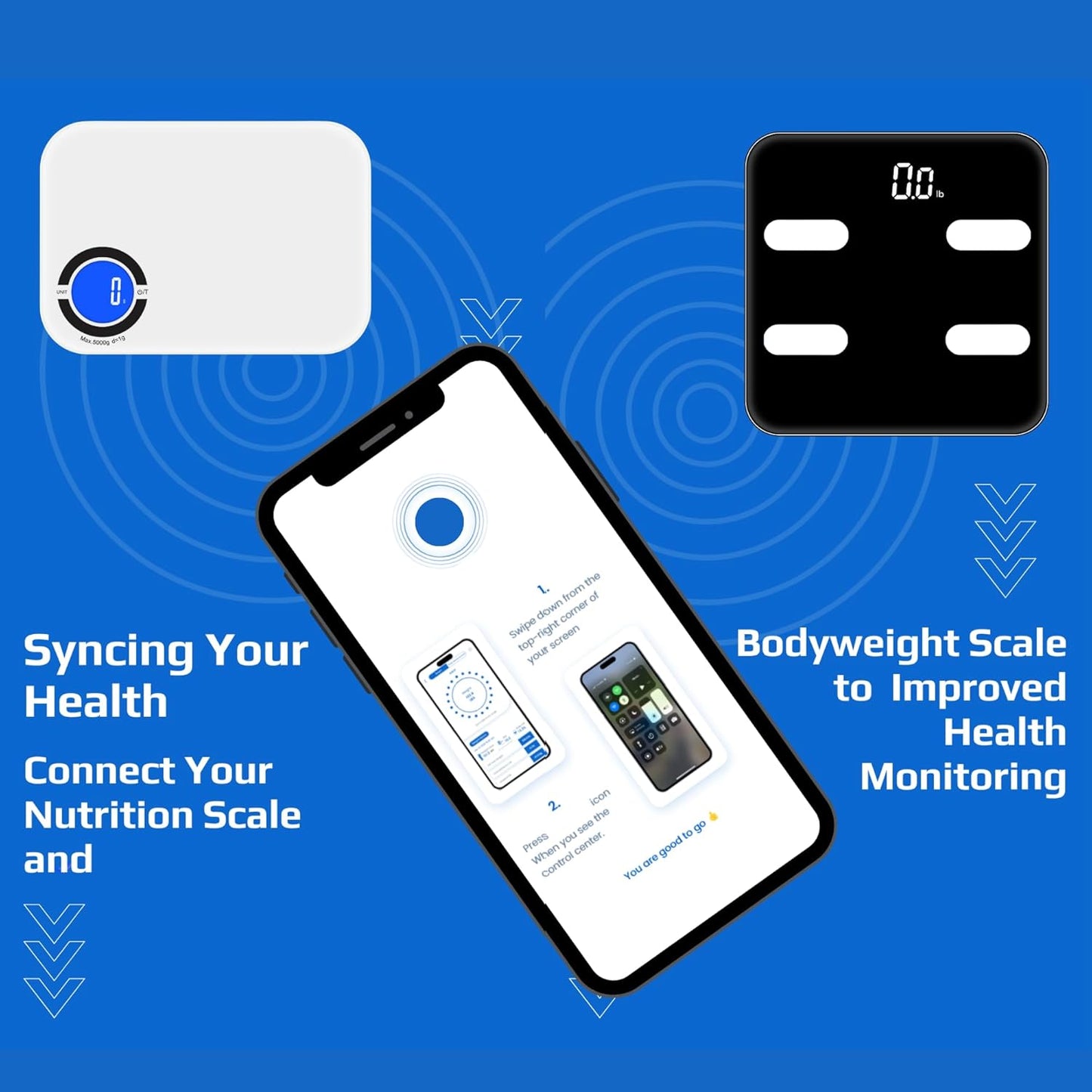NextLevel Fit Smart Digital Food Scale, Syncs with Bluetooth App for Accurate Calorie Tracking