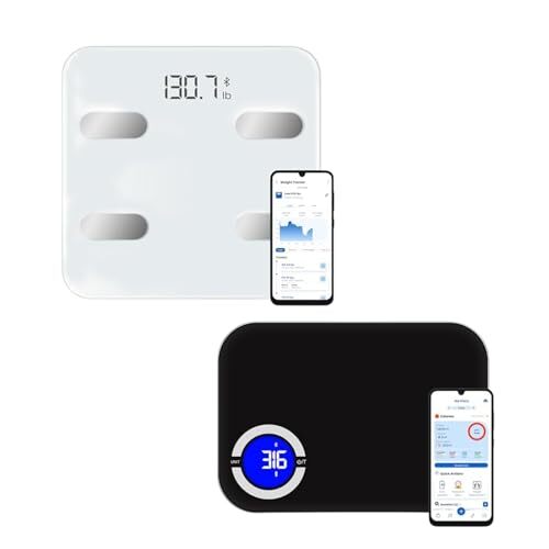 NextLevel Fit App body weight scale and black smart kitchen scale that connect with the app via Bluetooth for accurate tracking!