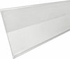 Transparent Shelf Label Price Tag Strips Non-Adhesive, Product Display Tray Clear Plastic PVC Front & Back Strip (50 pk)