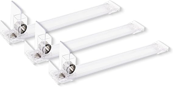 NEXTLEVEL FIT Shelf Pusher Accessory – 3N Pack of 3 Spring Loaded Shelf Pusher for 12IN Gondola Shelf, Weight Capacity 1 to 6 OZ