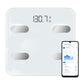 White body weight scale that syncs with app via Bluetooth