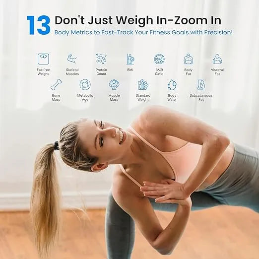 NextLevel Fit Smart Bathroom Scale (White, Pack of 2) – Digital Body Weight Scale with App Connectivity