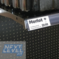 Transparent Shelf Label Price Tag Strips Non-Adhesive, Product Display Tray Clear Plastic PVC Front & Back Strip (50 pk)