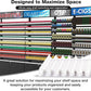 20-Pack Spring Loaded Gondola Shelf Pusher Kit | 4FT, 12in Long for 13-18 Oz Products | Acrylic Automatic Display Rack for Convenience Stores