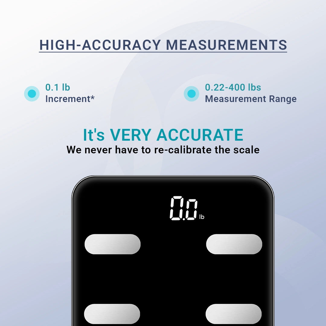 NextLevel Fit Body Weight Scales (Pack of 2, Black) – Smart Digital Bathroom Scales for Accurate Weight Tracking